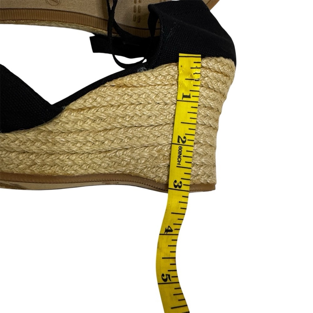 Steve Madden New York Black Wedge Ankle Tie Sandals Size 7 Espadrille Wedge NWOT - Picture 11 of 14